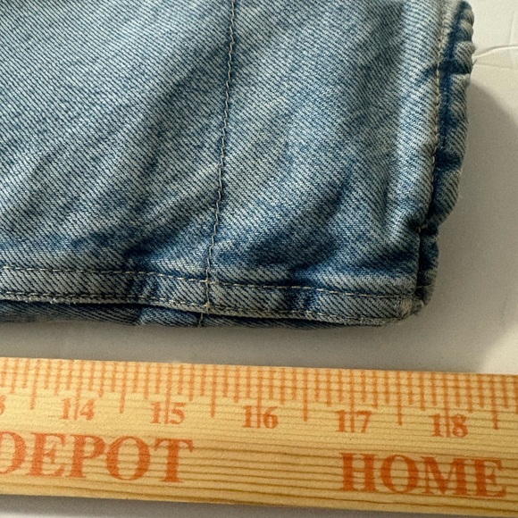 GAP Soft Denim Sherpa Button Front Jacket w Patch Pockets 1 Inner Pocket. XL - Picture 14 of 16